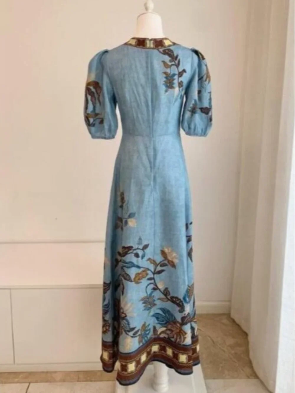 Alemais Georgie Midi Dress in Blue - Picture 10 of 13